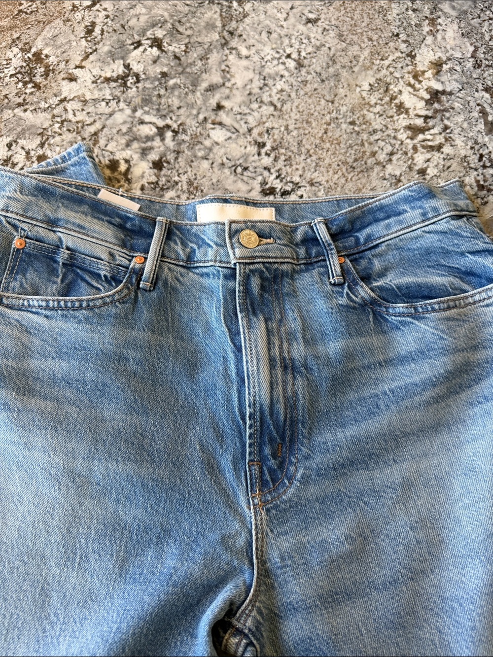 MOTHER Straight Leg Jeans in Light Blue Wash - Picture 4 of 8
